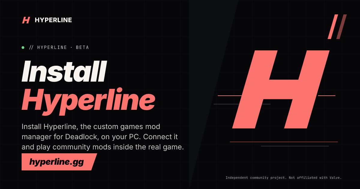 Install Hyperline for Deadlock · Hyperline