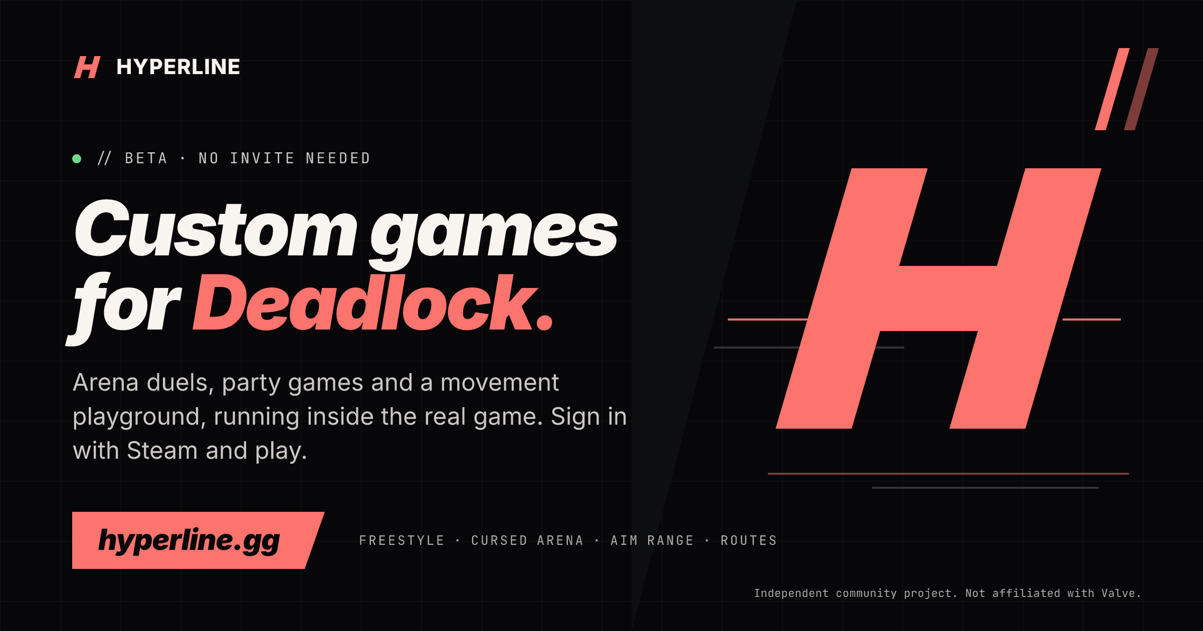 Custom Dash Build Custom games and mods for Deadlock · Hyperline